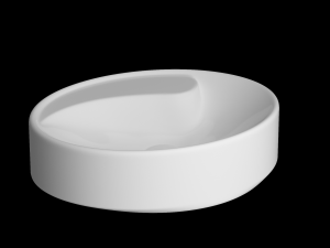 wall hung ellipse wash basin modeled in 3ds max Modèle 3D