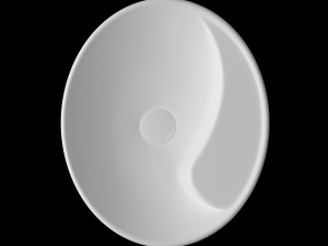 wall hung ellipse wash basin modeled in 3ds max Model 3D