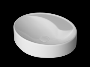 wall hung ellipse wash basin modeled in 3ds max Model 3D