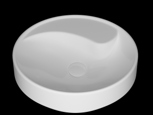 wall hung ellipse wash basin modeled in 3ds max Model 3D