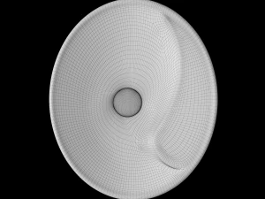 wall hung ellipse wash basin modeled in 3ds max 3D Model