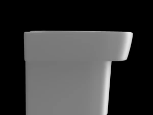 wall hung rectangle wash basin modeled in 3ds max 3D Model
