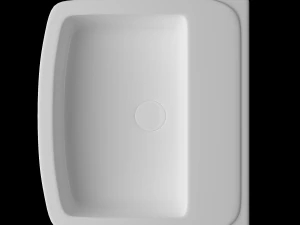 wall hung rectangle wash basin modeled in 3ds max 3D Model