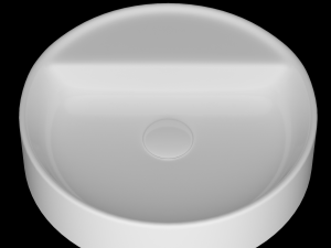 wall hung round shape wash basin modeled in 3ds max Modelo 3D