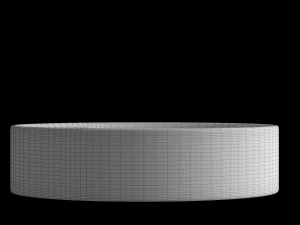 wall hung round shape wash basin modeled in 3ds max 3D Model