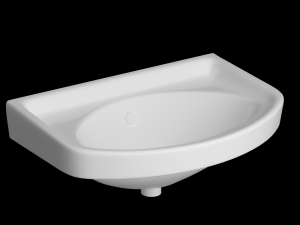 wall hung rectangle wash basin modeled in 3ds max 3D Модель