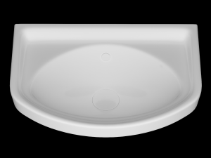 wall hung rectangle wash basin modeled in 3ds max 3D Model