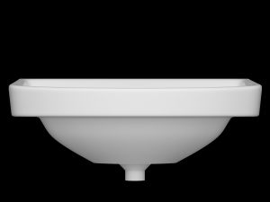 wall hung rectangle wash basin modeled in 3ds max 3D Model