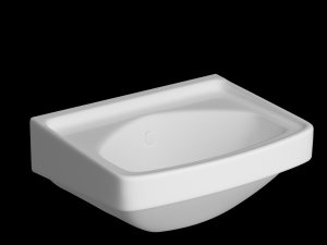 wall hung rectangle wash basin modeled in 3ds max 3D Model