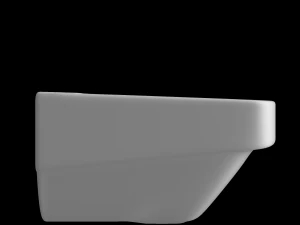 wall hung rectangle wash basin modeled in 3ds max 3D Model