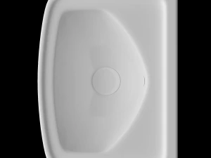 wall hung rectangle wash basin modeled in 3ds max 3D Model