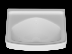 wall hung rectangle wash basin modeled in 3ds max 3D Модель