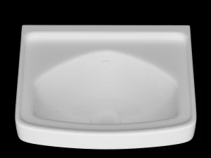 wall hung rectangle wash basin modeled in 3ds max 3D Model