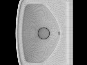 wall hung rectangle wash basin modeled in 3ds max 3D Model
