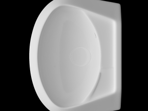 wall hung half round wash basin modeled in 3ds max 3D Model