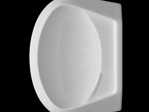 wall hung half round wash basin modeled in 3ds max 3D Model