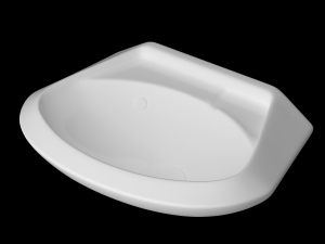 wall hung half round wash basin modeled in 3ds max 3D Model