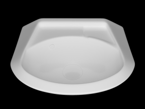 wall hung half round wash basin modeled in 3ds max 3D Model