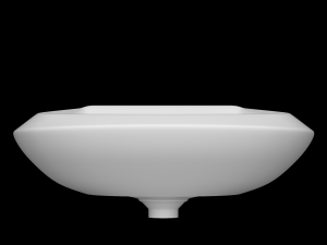 wall hung half round wash basin modeled in 3ds max 3D Model