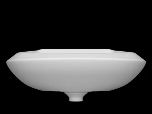 wall hung half round wash basin modeled in 3ds max 3D Model