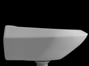 wall hung half round wash basin modeled in 3ds max 3D Model