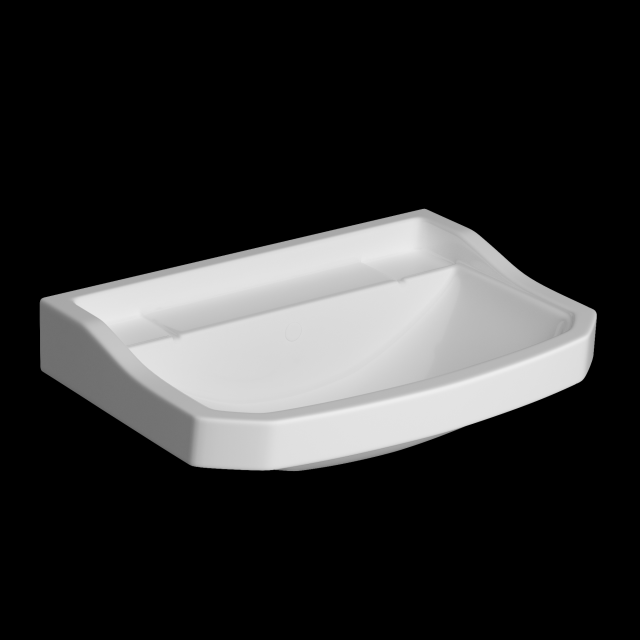 wall hung rectangle wash basin modeled in 3ds max Modelo 3D .c4d .max .obj .3ds .fbx .stl .blend