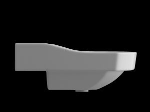 wall hung rectangle wash basin modeled in 3ds max Modelo 3D