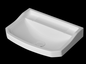 wall hung rectangle wash basin modeled in 3ds max Modelo 3D