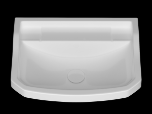 wall hung rectangle wash basin modeled in 3ds max Modelo 3D