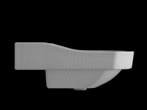 wall hung rectangle wash basin modeled in 3ds max Modelo 3D