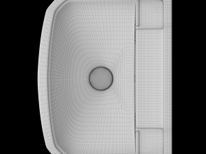 wall hung rectangle wash basin modeled in 3ds max Modelo 3D