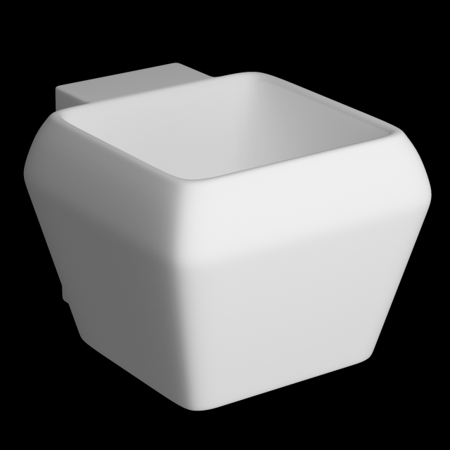 wall hung square wash basin modeled in 3ds max Modelo 3D .c4d .max .obj .3ds .fbx .stl .blend 