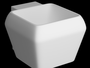 wall hung square wash basin modeled in 3ds max 3Dモデル