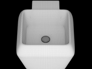 wall hung square wash basin modeled in 3ds max Modelo 3D