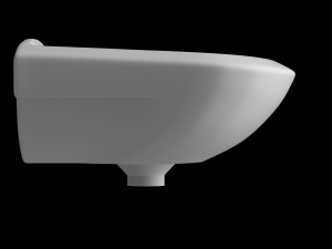 wall hung half round wash basin modeled in 3ds max Model 3D