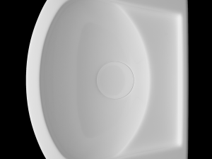 wall hung half round wash basin modeled in 3ds max Model 3D