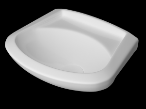 wall hung half round wash basin modeled in 3ds max Model 3D