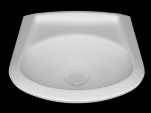 wall hung half round wash basin modeled in 3ds max Model 3D