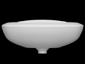 wall hung half round wash basin modeled in 3ds max Model 3D