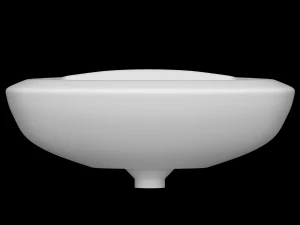 wall hung half round wash basin modeled in 3ds max 3D Model