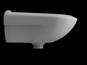 wall hung half round wash basin modeled in 3ds max 3D Model