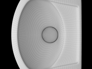 wall hung half round wash basin modeled in 3ds max Model 3D