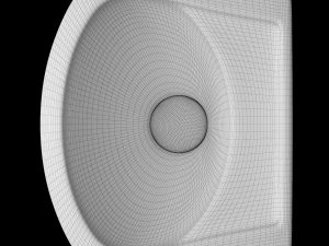 wall hung half round wash basin modeled in 3ds max 3D Model
