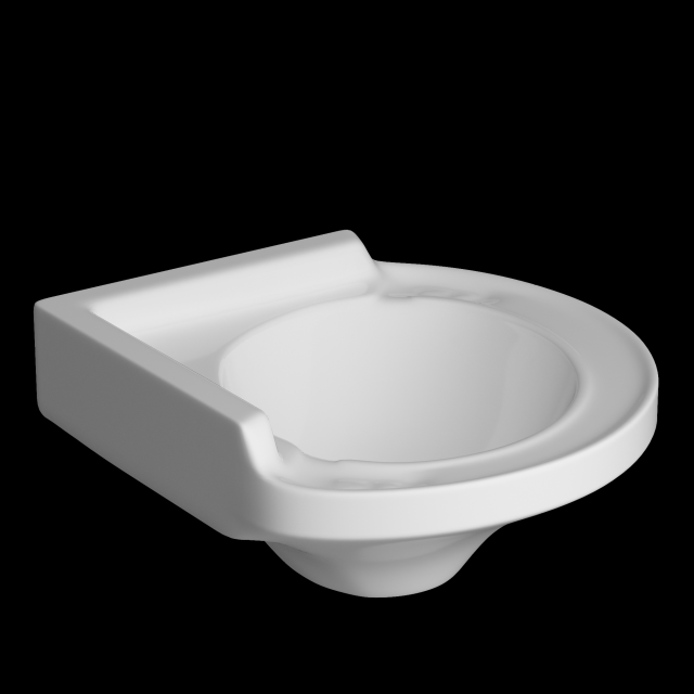 wall hung corner wash basin modeled in 3ds max 3D 모델 .c4d .max .obj .3ds .fbx .stl .blend 