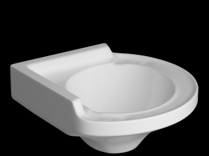 wall hung corner wash basin modeled in 3ds max 3Dモデル