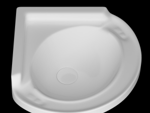 wall hung corner wash basin modeled in 3ds max 3D 모델