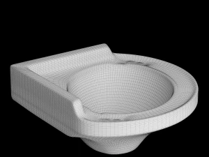 wall hung corner wash basin modeled in 3ds max 3D Model