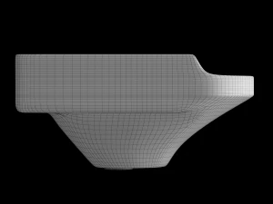 wall hung corner wash basin modeled in 3ds max 3D Model
