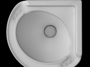 wall hung corner wash basin modeled in 3ds max 3D 모델