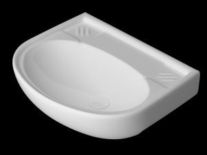 wall hung half round wash basin modeled in 3ds max 3D 모델